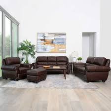 Brown leather couch living room living room grey living room sets home living room living room designs living room decor brown affordable living room furniture stores. Austin 4 Piece Top Grain Leather Living Room Set Costco