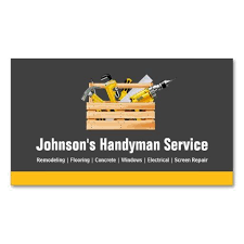 It is a good idea to have business cards made as soon as you start out. Handyman Service Company Equipment Toolbox Business Card Templates Handyman Services Construction Business Cards Plumbing Business Cards