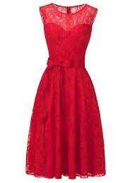 Rote minetom midi kurze abendkleider für damen größe m. Cocktailkleid Party Abendkleid Kurz Weinrot Spitze Mit Gurtel