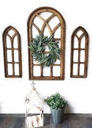 X Large Sunset Grove Set Of 3 Wooden Wall Window Arch Etsy Arched Wall Decor Foyer Wall Decor Window Frame Decor