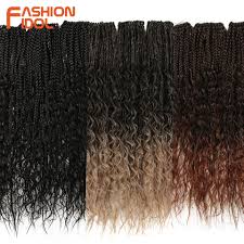 The hairdo is known as boxy because the root hair partings look like boxes or squares. Fashion Idol Micro Box Braid 24 Inch Crochet Braids Synthetic Hair Curly Crotchet Hair Extensions Ombre Brown Twist Hair Braids Buy At The Price Of 10 50 In Aliexpress Com Imall Com