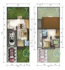 443.desain rumah mewah minimalis modern 2 lantai, untuk rumah impian anda. Lingkar Warna 5 Denah Rumah Minimalis Ukuran 7x17 Meter 2 Kamar Tidur 2 Lantai Tampak Depan