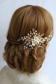 Gold Wedding Headpiece Wedding Hair Comb Bridal Hair Comb Etsy Bridal Hair Accessories Flower Bridal Hair Comb Gold Bridal Hair Comb