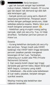 Binasa contoh ayat majmuk kerana contoh karangan peribahasa bulat air kerana pembetung bulat manusia kerana muafakat contoh surat rasmi tidak hadir ke sekolah kerana ada kematian contoh. Tak Payah Sindir Kata Untungnya Kerja Kerajaan Masa Pkp Ingat Senang Ke Kongsi Tular Semasa Forum Cari Infonet