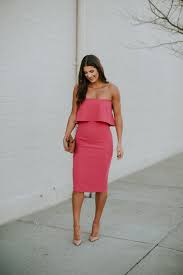 Fuchsia Strapless Dress A Southern Drawl