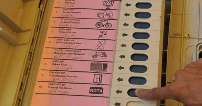 Image result for Mumbai voters exercise their right to vote NOTA"