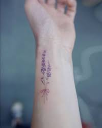 Lavender Flower Tattoo On The Wrist Tattoo Artist Banul Lavender Tattoo Small Flower Tattoos For Women Purple Tattoos