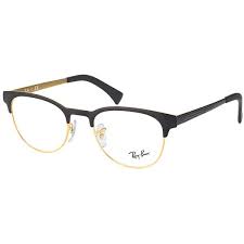 Black And Gold Ray Bans Eyeglasses Ray Ban Clubmaster Metal Eyeglasses 393099301 111 Liked On Polyvore Featuring Accessories Eyewear Eyeglasses Black And Matte Gold Round Metal Glasses