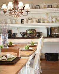 I love the brick wall beside the white shelving with those cute stuff and the way it. 20 Dining Room Hutch Cabinets Shelves Buffet Ideas