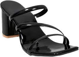 Buy HEADTAILS Women Stylish Fancy Heel Sandal | Casual Heel Sandal for  Party | Women Footwear|(Black,36) at Amazon.in
