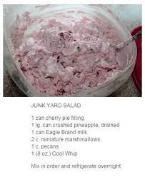 Junk Yard Salad Fruit Salad Recipes Fluff Desserts Cherries Salad