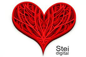Download 3d Heart Mandala Svg Dxf File Layered Floral Heart Svg 1345615 Cut Files Design Bundles