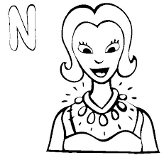 For convenience, at the beginning of each job is a pattern that will help boys and girls the right to repeat a particular letter, and do the job properly. N For Necklace Girl Coloring Pages Fruit Coloring Pages Coloring Pages Pokemon Coloring Pages