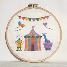 We love custom orders so don't hesitate to contact us. Circus Cross Stitch Pattern Circus Tent Bunting Balloons Clown Giraffe Pdf Instant Download