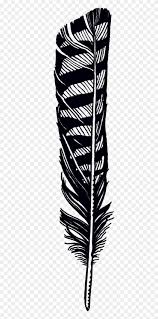 Maybe you would like to learn more about one of these? Feather Jen Mussari Transparent Feathers Hawk Banner Hawk Feather Black And White Hd Png Download 378x1612 1196827 Pngfind