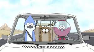 Regular Show - Mordecai, Rigby And Benson Have Fun In The Van - YouTube