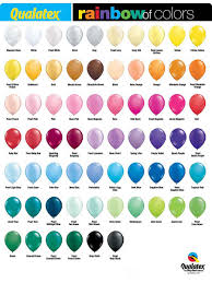 Balloon Sizes Color Chart Bubble Moo Balloons