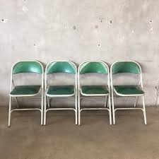 Set Of Four Samsonite Folding Chairs From Urban Americana Of Long Beach Ca Attic In 2020 Folding Chair Chair Coffee Table Wood