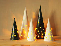 Place sequins on a flat tray. Diy Modern Tabletop Christmas Trees