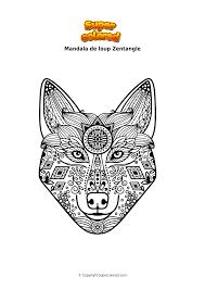 Mandala gratuit tete loup coloriage mandalas coloriages. Coloriages Mandala Des Loups Supercolored
