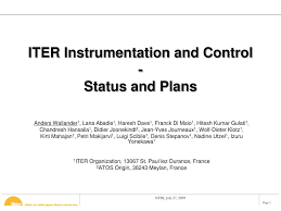 Ppt Iter Instrumentation And Control Status And Plans