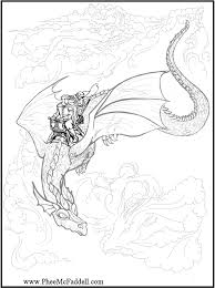 Fantasy Riders Para Colorear