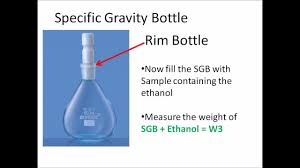 ethanol estimation by specific gravity