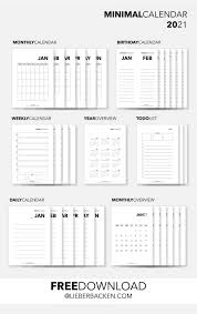 In der jahresübersicht sind die kalenderwochen verzeichnet. Freebie Minimal Calendar 2021 Minimalistischer Kalender 2021 Gratis Download Lieberbacken Kalender Zum Ausdrucken Druckbarer Kalender Kalender