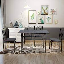 Big is a 4 person table set. China 5 Pieces Dining Table Set 4 Person Home Kitchen Table And Chairs Wood And Metal Dining Room China Modern Dining Table Glass Dining Table