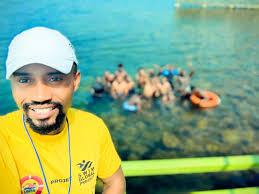 Parents caring for their kids in the water