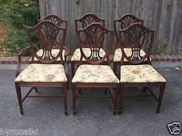 Favorite this post aug 3 corner cabinet, vintage curio cabinet Set Of 6 Shield Back Duncan Phyfe Chairs Dining Room Hepplewhite Drexel Mahogany On Popscreen