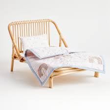 Rattan Doll Bed Crate And Barrel In 2020 Doll Bed Doll Beds Crate And Barrel