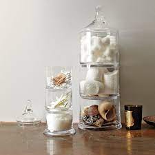 What to put in bathroom canisters. 16 Baskets Bottles And Other Beautiful Bathroom Storage