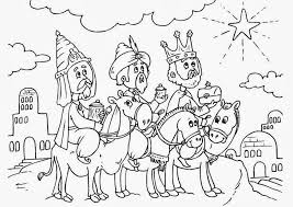 Reyes Magos Para Colorear Con Sus Animales