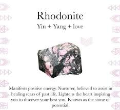 Rhodonite Potential Stone Crystal Healing Stones Gemstone Healing Energy Crystals