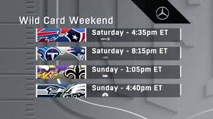 Check spelling or type a new query. Nfl Announces Dates Times For Playoff Games