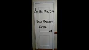 We saw with that cat door that cutting out portions of a hollow core door is pretty simple. On The Fly Diy Faux Paneled Door Youtube