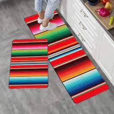 Red rug for kitchen shaggy chenille rugs 2 pieces set non slip washable absorbent runner rug set/kitchen rugs and mats/floor mat/entryway rug/bath rug 24x 16 in + 47x 16 in 4.1 out of 5 stars 1,126 $29.58 $ 29. Amazon Com Red Kitchen Rugs Gesmatic 2 Piece Mat Kitchen Rug 17 X48 17 X24 Mexican Rug Pattern Serape Stripes Detail Background With Colors Non Slip Striped Kitchen Rug Kitchen Dining