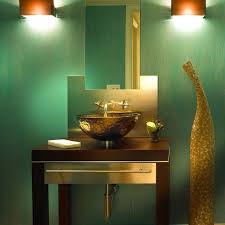 Gold Bathrooms Green And Gold Bathroom Bathrooms Glass Bathroom Powder Room Powder Room Design