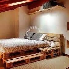 Sebuah dek patio belakang rumah dibuat dari palet kayu. Katil Pallet Kayu Murah Berkualiti 24jam Kedai Furniture Decoration For Sale In Sentul Kuala Lumpur Mudah My