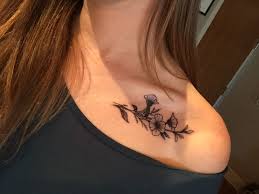 Floral Collar Bone Tattoo Bone Tattoos Shoulder Tattoos For Women Tattoos