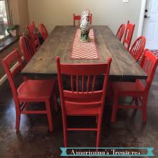 These dining chairs will beautifully complement any decor in your kitchen or dining room. Red Mix N Match Chairs For The Perfect Rustic Or Eclectic Look Rustic Kitchen Chairs Wooden Kitchen Chairs Red Kitchen Tables