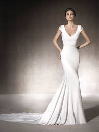 Not all wedding gowns are strapless! Melia Wedding Dress With Cap Sleeves Straight Wedding Dresses Wedding Dress Couture Cute Wedding Dress