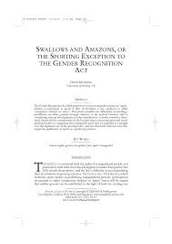 Watch british teen renee richards online on youporn.com. Pdf Swallows And Amazons Or The Sporting Exception To The Gender Recognition Act