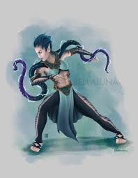 I love the idea of a barbarian. Art Oc Simic Combine Monk Dnd