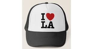 This black chrome hearts trucker hat is the og. I Love La Trucker Hat Zazzle Com