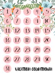 Vacation Countdown Calendars Life Adventures Vacation Countdown Countdown Calendar Vacation Calendar