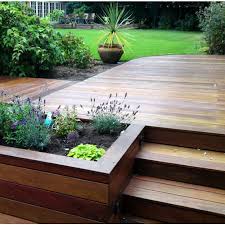 Built In Planters Deck Garden Decks Backyard Patio Deck Designs