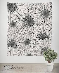 Black And White Flower Pictures Wall Art Flowers Tapestry Painting Floral Flowers Garden Wall Etsy Mural Wall Art Wall Painting Decor Flower Tapestry