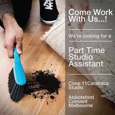Cone 11 Ceramics Studio Is Currently Seeking To Employ An Enthusiastic Studio Assistant On A Part Time Basis For 2 D Clean Sink Cleaning Mops Equipment Storage